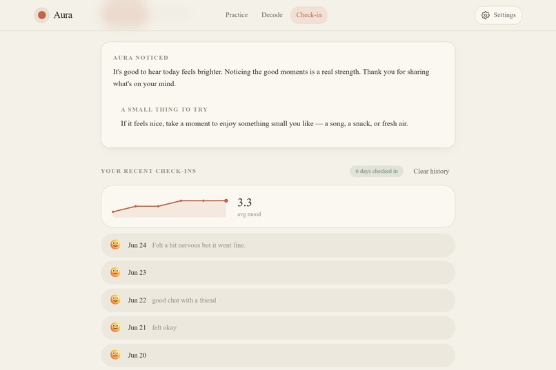 Aura — a gentle social companion – screenshot 7