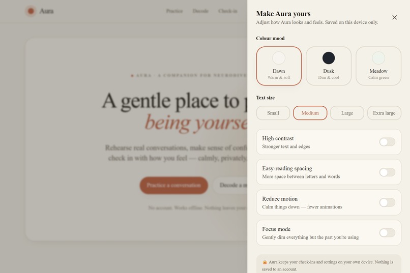 Aura — a gentle social companion – screenshot 2
