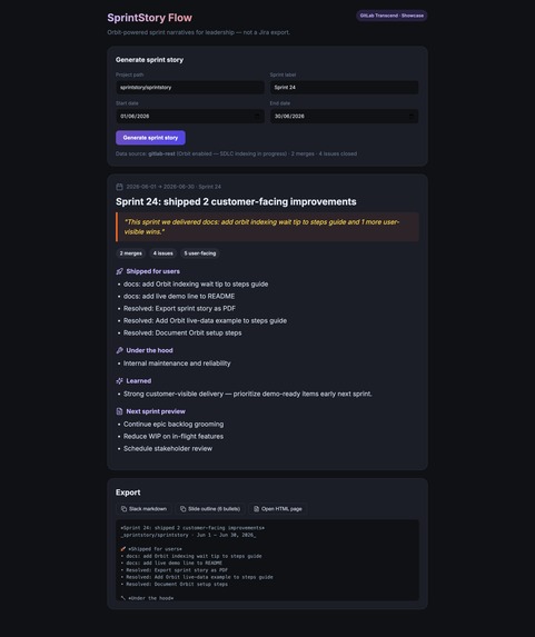 SprintStory Flow – screenshot 1