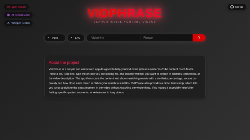 VidPhrase – screenshot 1