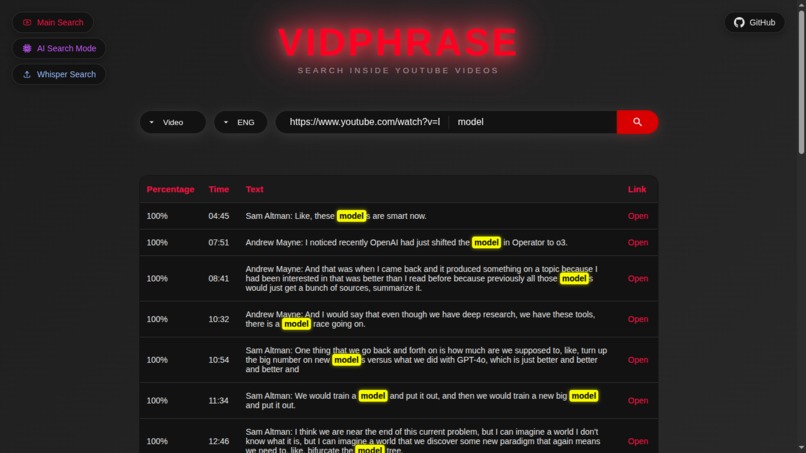 VidPhrase – screenshot 2