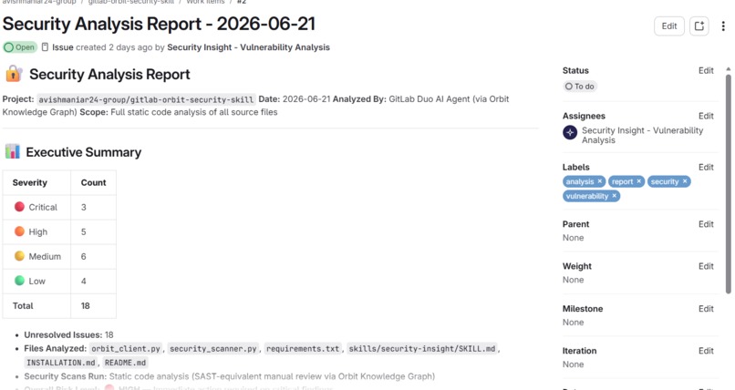 Security Insight - GitLab Orbit Security Analysis – screenshot 2