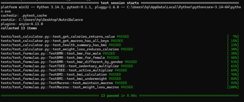 NutriBalance – screenshot 1