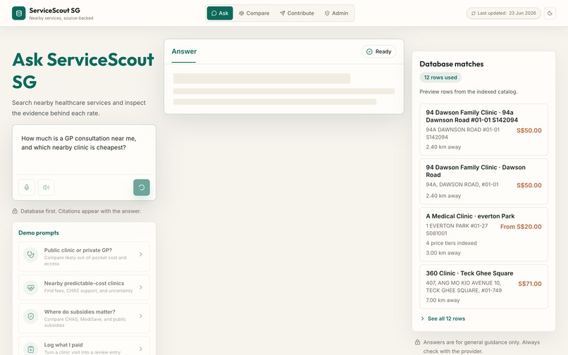 ServiceScoutSG – screenshot 1