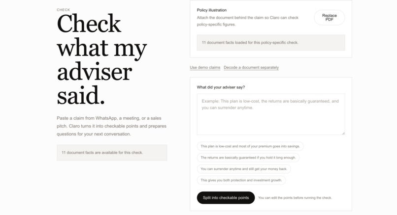 CLARO – screenshot 2