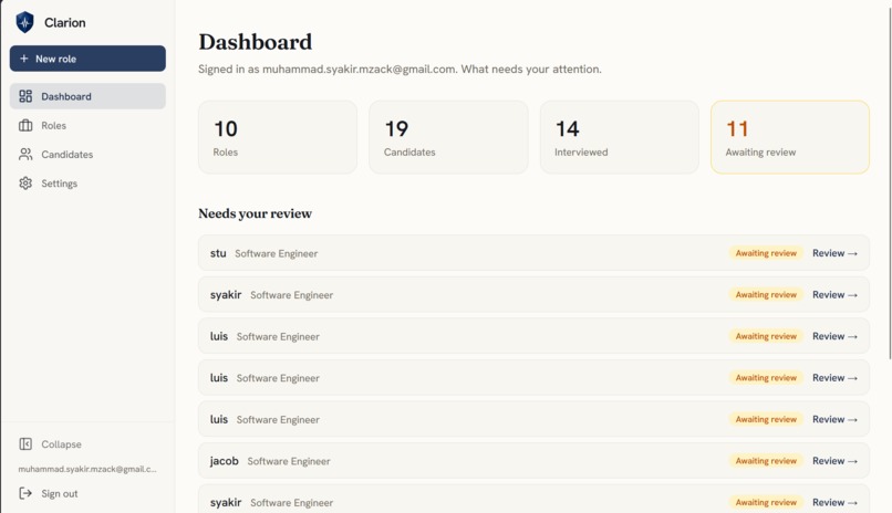 Clarion.fyi – screenshot 2