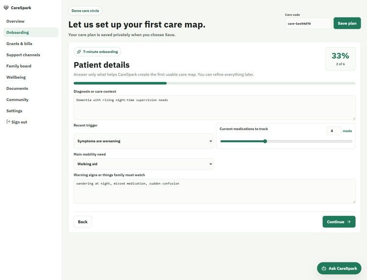CareSpark – screenshot 1