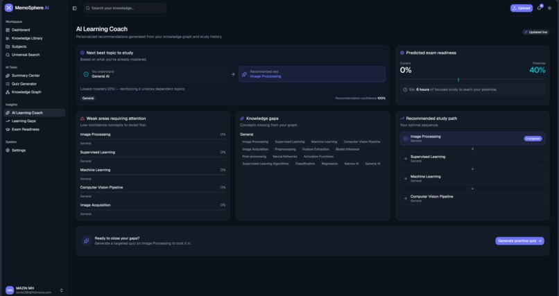 MemoSphere AI – Your Second Brain for Learning – screenshot 8
