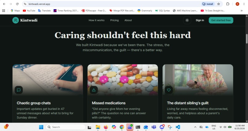 Kintwadi: One shared record for family caregiving – screenshot 13