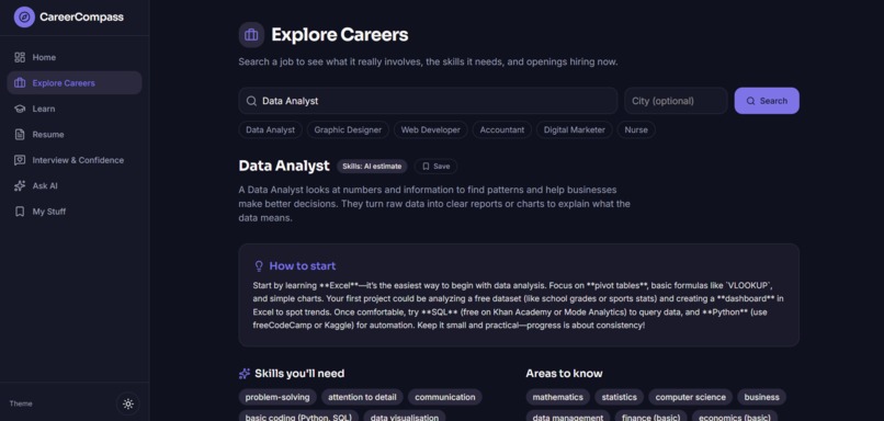 Careercompass – screenshot 2