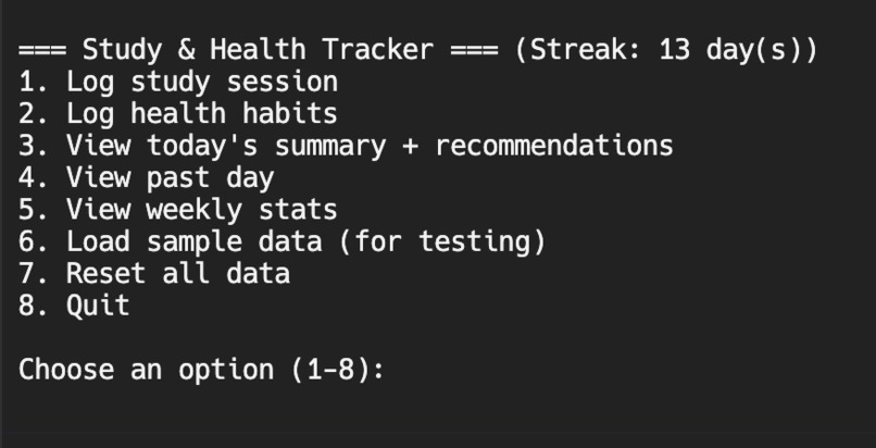 Study And Health Tracker – screenshot 3