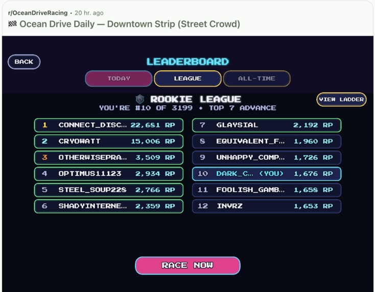 Ocean Drive Racing - Game – screenshot 1