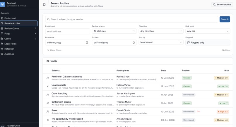 email archiving compliance platform – screenshot 3