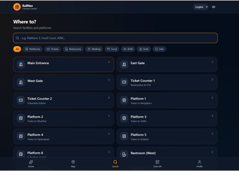 Indoor Railway Navigation System – screenshot 3