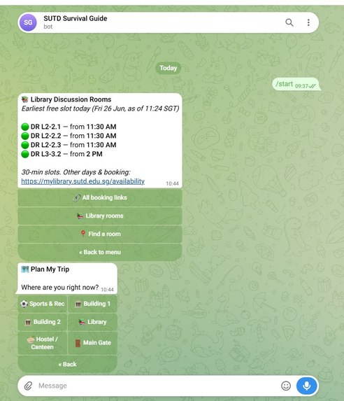 SSG - SUTD Survival Guide – screenshot 1