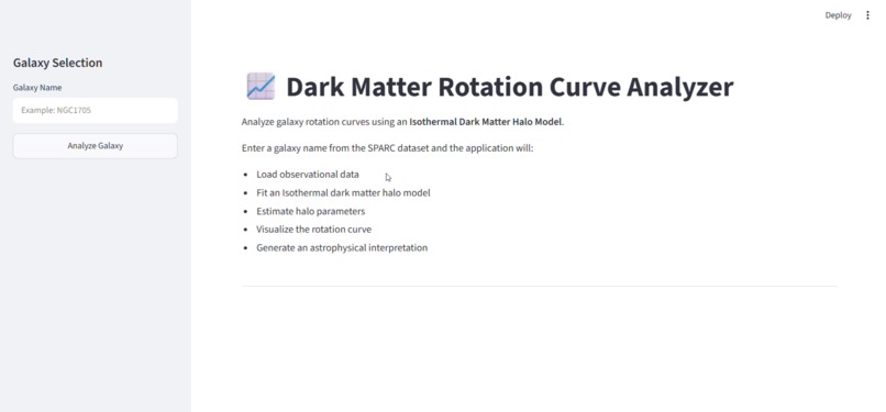 HaloFit-Dark Matter Rotation Curve Analyzer – screenshot 1
