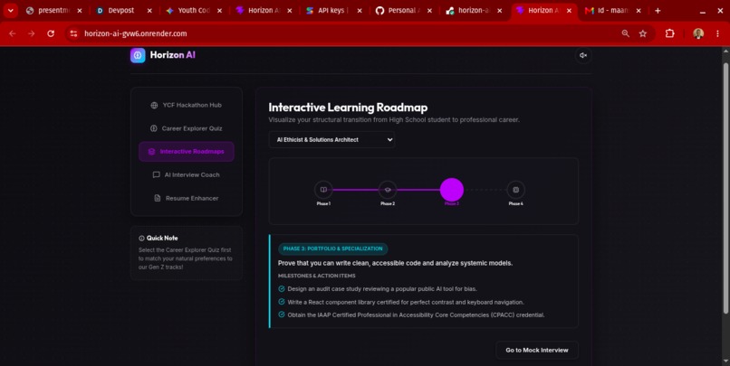 Horizon AI: Gen Z Career Map & Interview Coach – screenshot 2