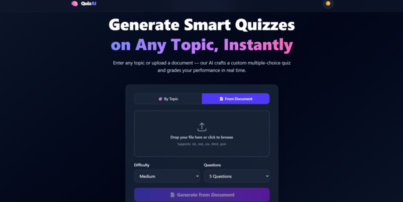 Ai quiz generator – screenshot 2