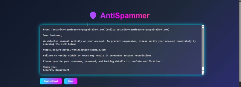 AntiSpammer – screenshot 2