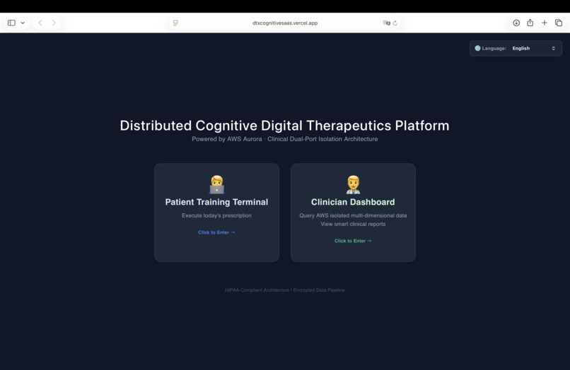 DTx Cognitive SaaS – screenshot 1