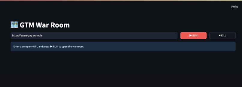 GTM WarRoom – screenshot 1