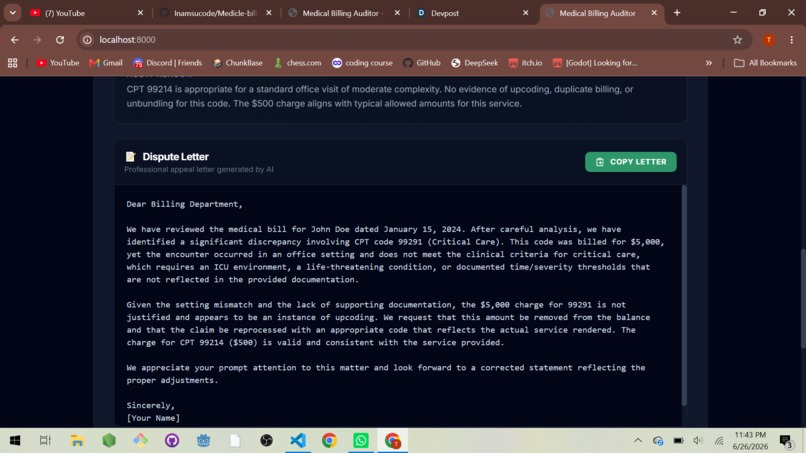 Medical Bill Auditor – screenshot 6