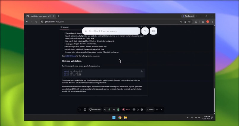 Eidos File Search System – screenshot 1