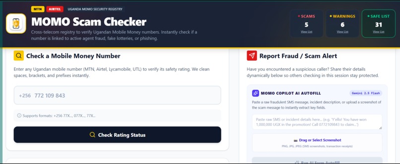 MOBILE MONEY SCAM CHECKER UGANDA – screenshot 9