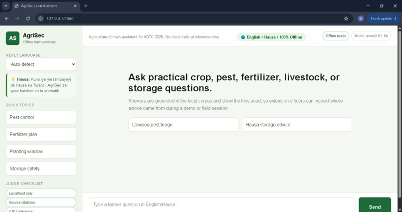 AgriSec Local Assistant – screenshot 1