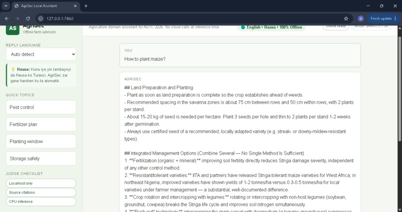AgriSec Local Assistant – screenshot 2