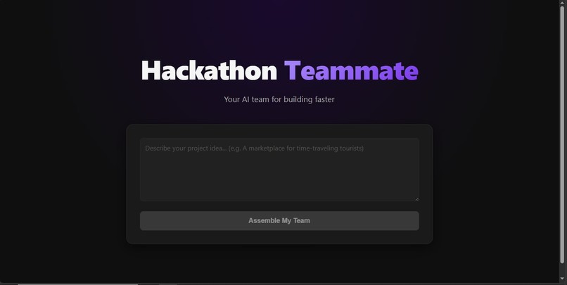 Hackathon Teammate – screenshot 1