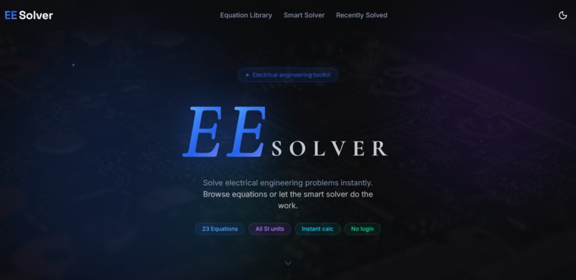 EE Solve — Electrical Engineering Formula Calculator – screenshot 2