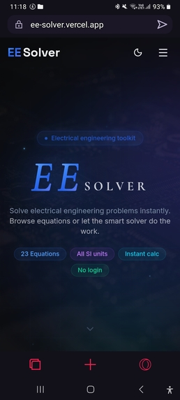 EE Solve — Electrical Engineering Formula Calculator – screenshot 7
