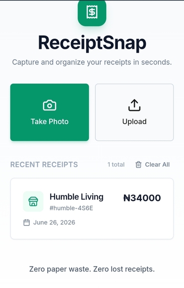 ReceiptSnap – screenshot 1