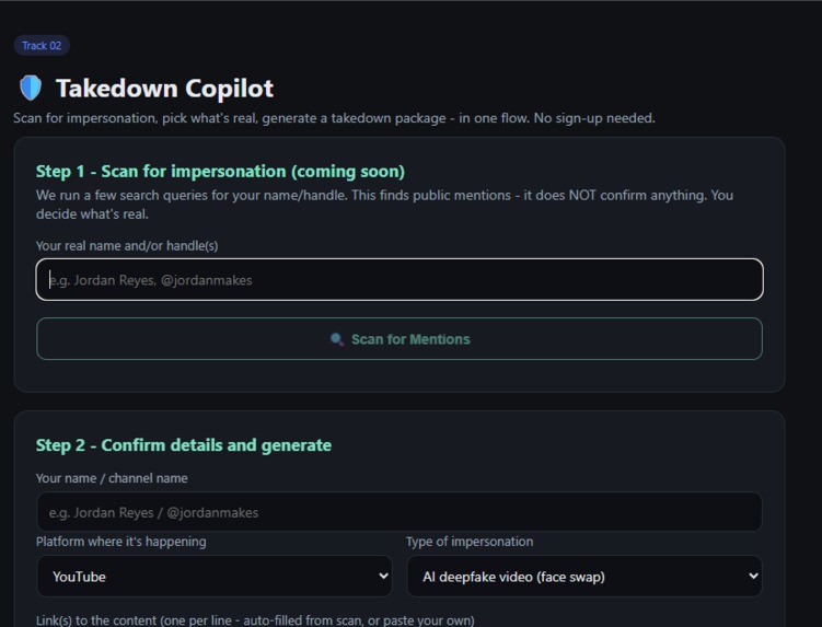 Takedown Copilot – screenshot 1