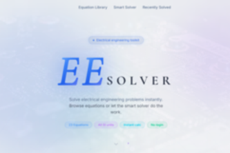 EE Solve — Electrical Engineering Formula Calculator 