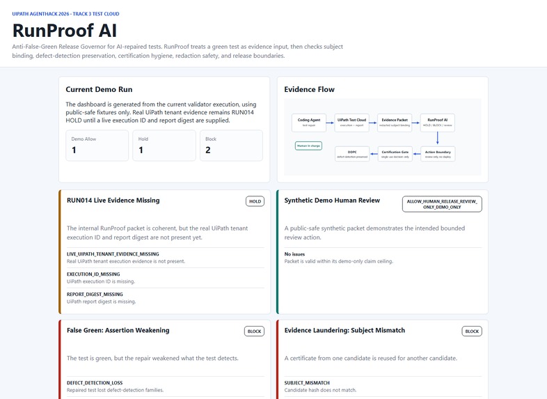 RunProof AI – screenshot 1