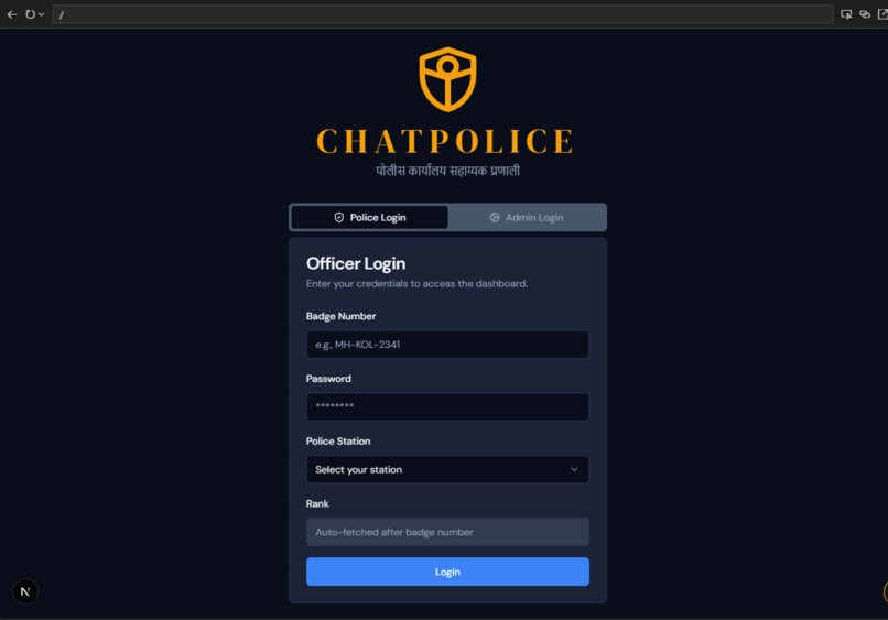 ChatPOLICE — AI Legal Agent for Maharashtra Police – screenshot 1