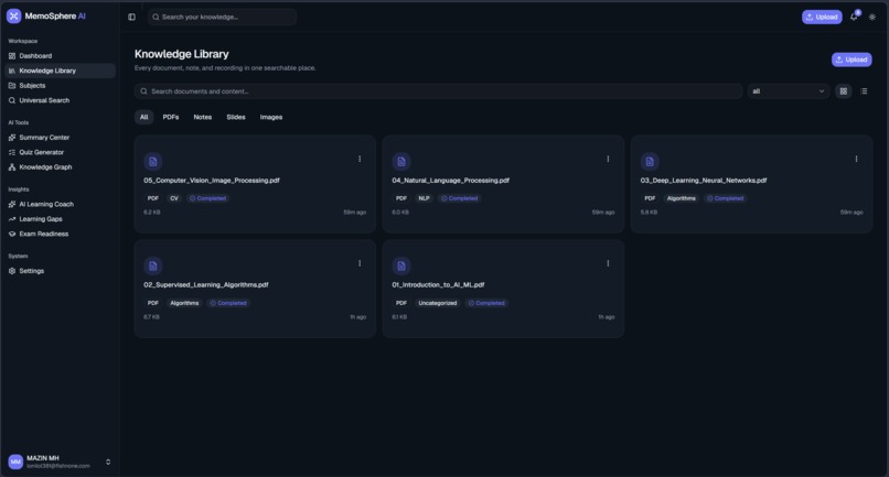 MemoSphere AI – Your Second Brain for Learning – screenshot 5
