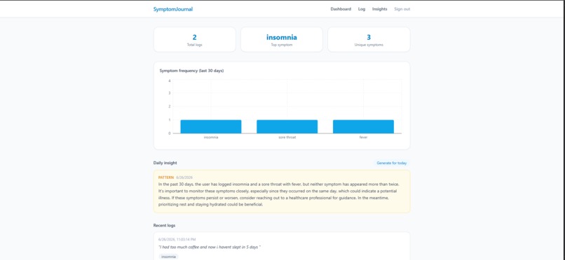 SymptomJournal – screenshot 1