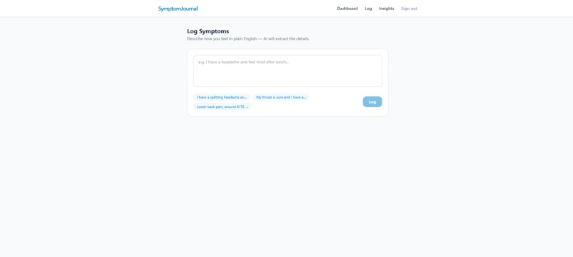 SymptomJournal – screenshot 2