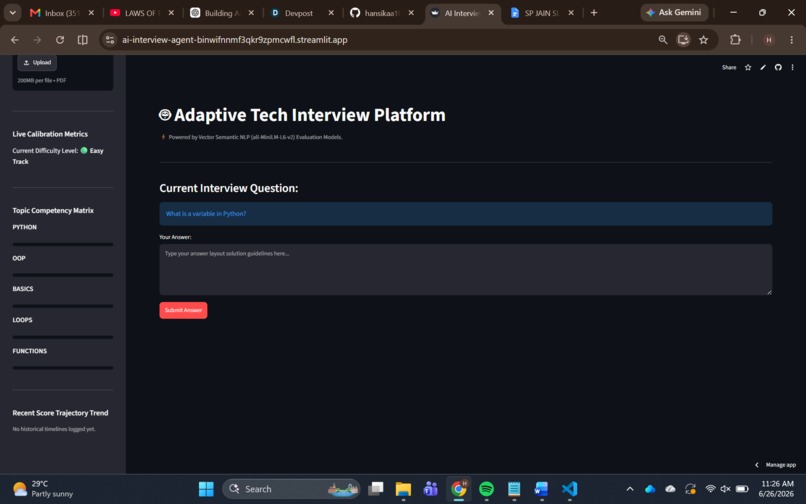 Adaptive AI Interview Agent – screenshot 2