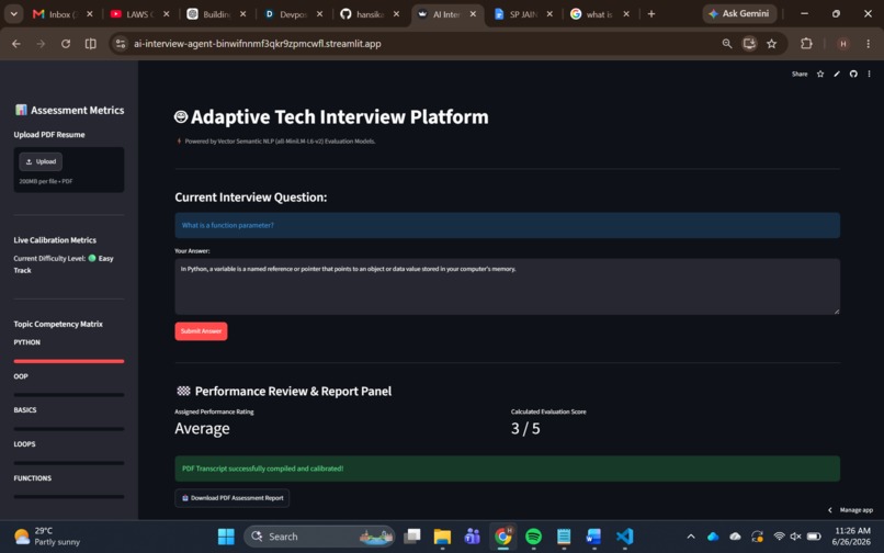 Adaptive AI Interview Agent – screenshot 3