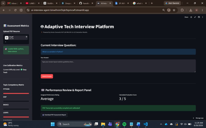 Adaptive AI Interview Agent – screenshot 4