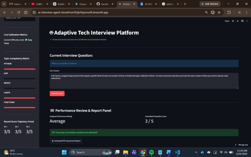 Adaptive AI Interview Agent – screenshot 6