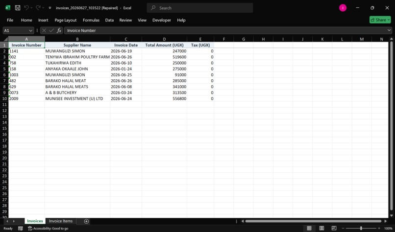 Smart Invoice Reader – screenshot 3