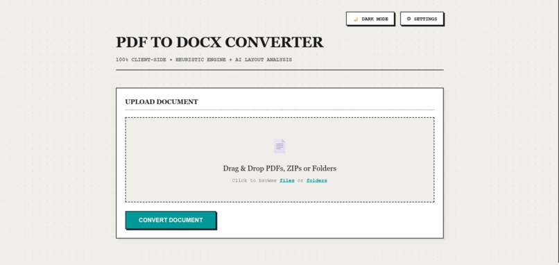 pdf2docx serverless – screenshot 2