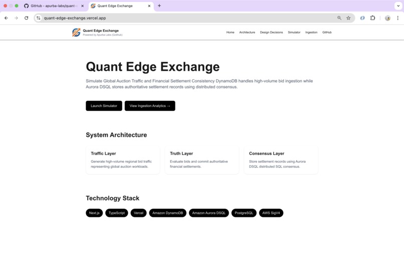 Quant Edge Exchange – screenshot 1