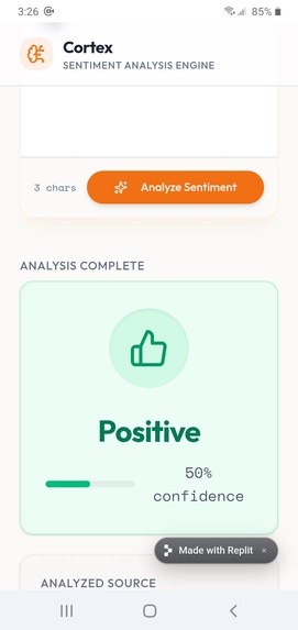 Cortex: Sentiment Analysis Engine – screenshot 1