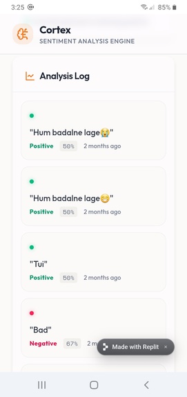 Cortex: Sentiment Analysis Engine – screenshot 6